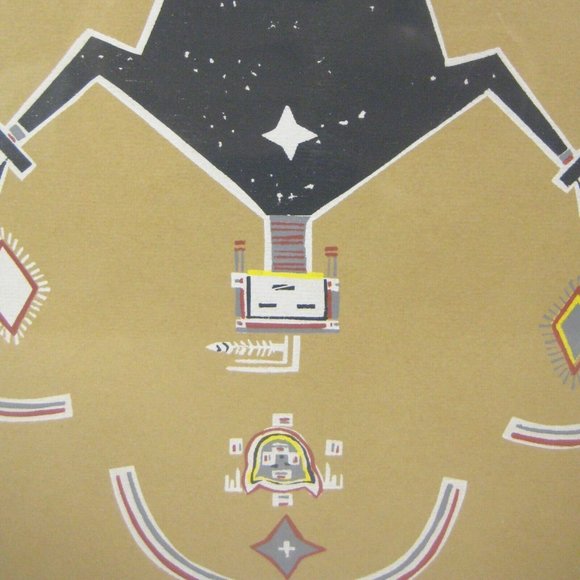 Sand Painting Print Poster on Paper Figurative Brown Paper Size 13 x 10 inches - Picture 2 of 4